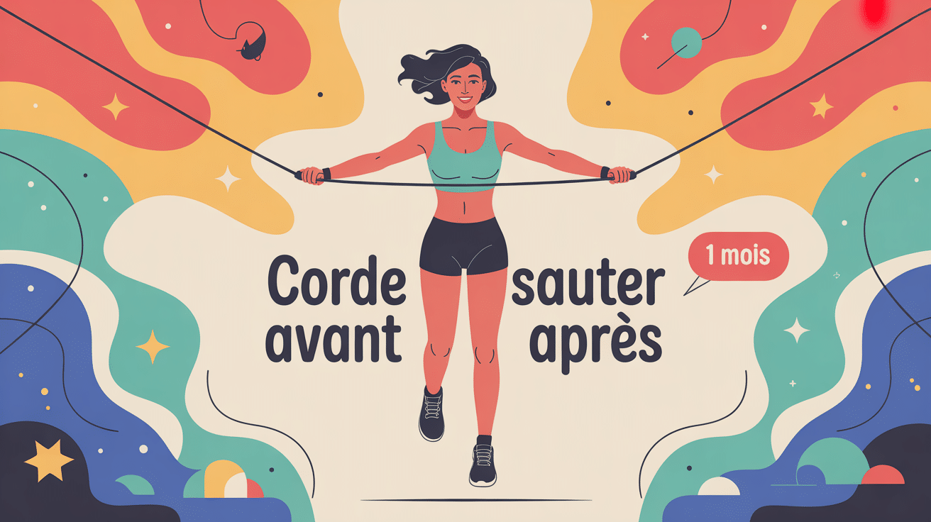 1 mois corde à sauter avant/après illustration transformation