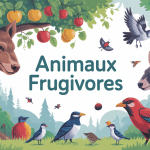 animaux dont le regime alimentaire est constitue de fruit autour arbre