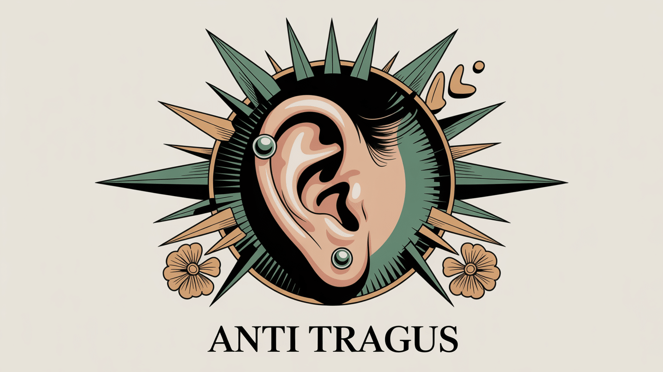 illustration anti tragus piercing oreille morphologie