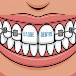 sourire avec différents types de bague dentaire