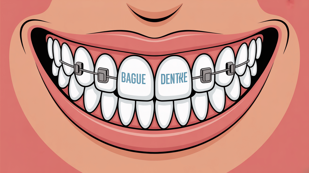 sourire avec différents types de bague dentaire