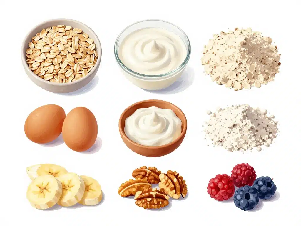 ingrédients bowl cake hyperprotéiné scène produit