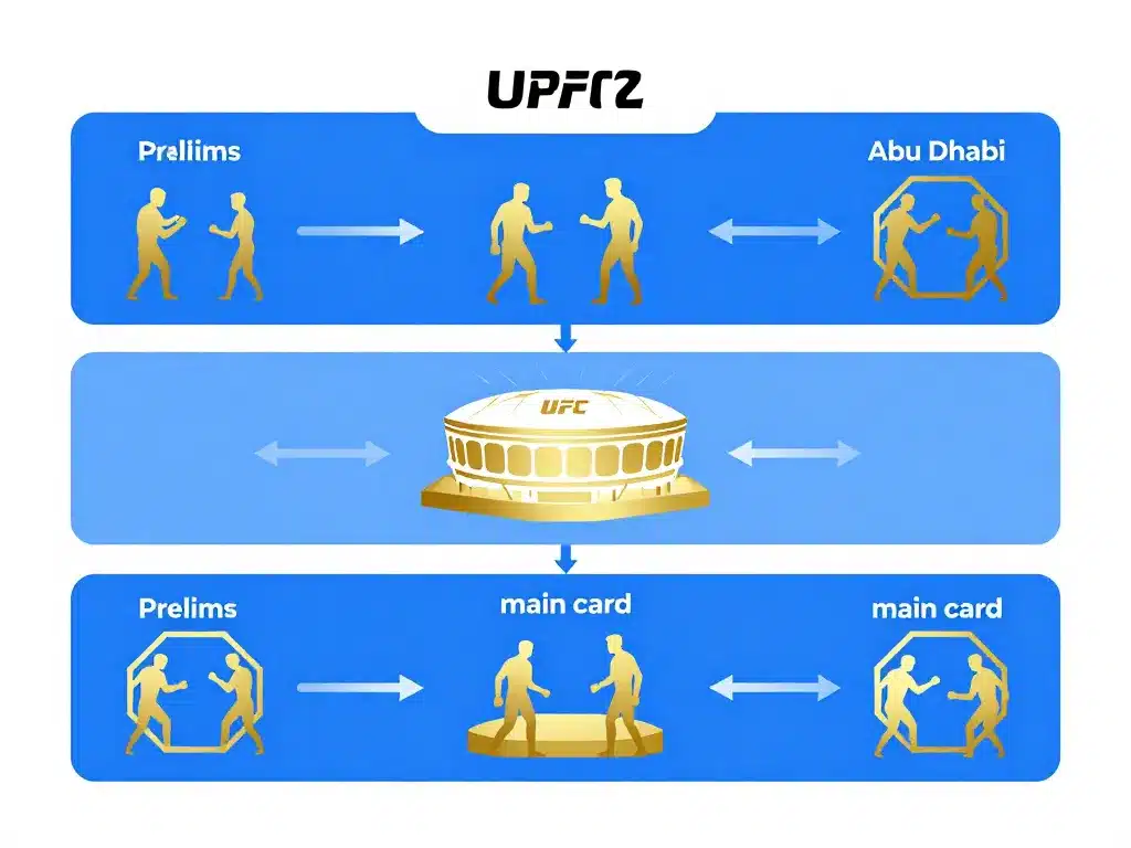 carte UFC Abu Dhabi diagramme structure et fight card