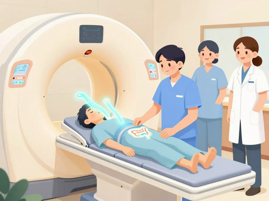 illustration patient coloscopie virtuelle preparation examen