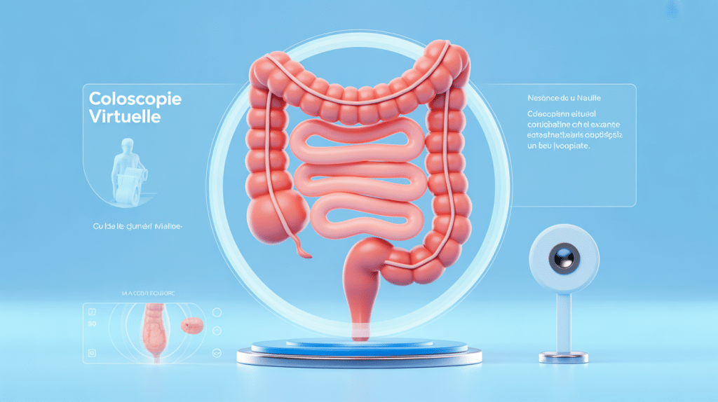 illustration coloscopie virtuelle scanner moderne
