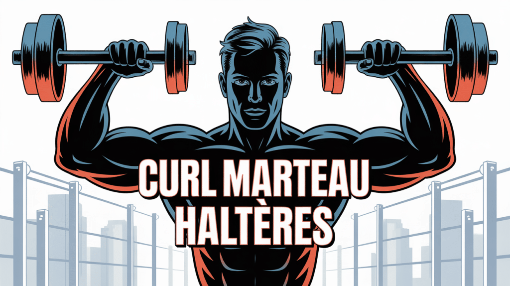 Illustration curl marteau haltères renforcement bras