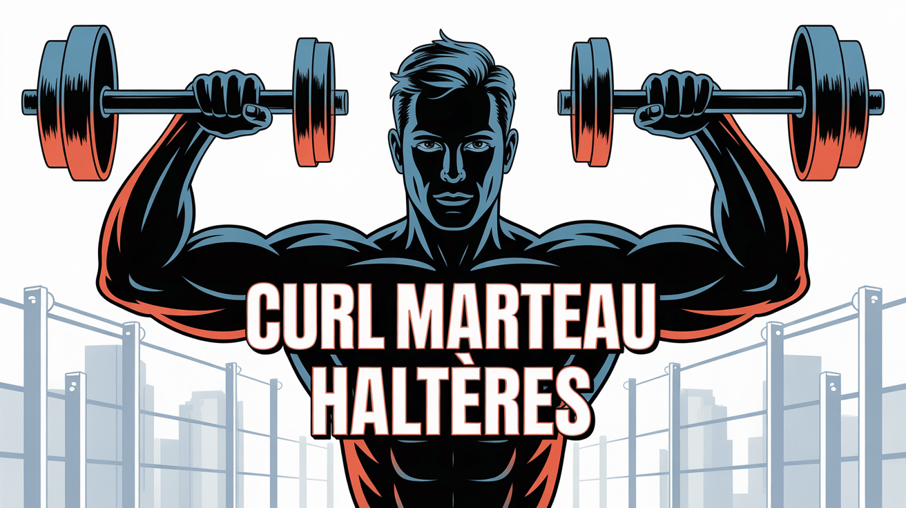 Illustration curl marteau haltères renforcement bras