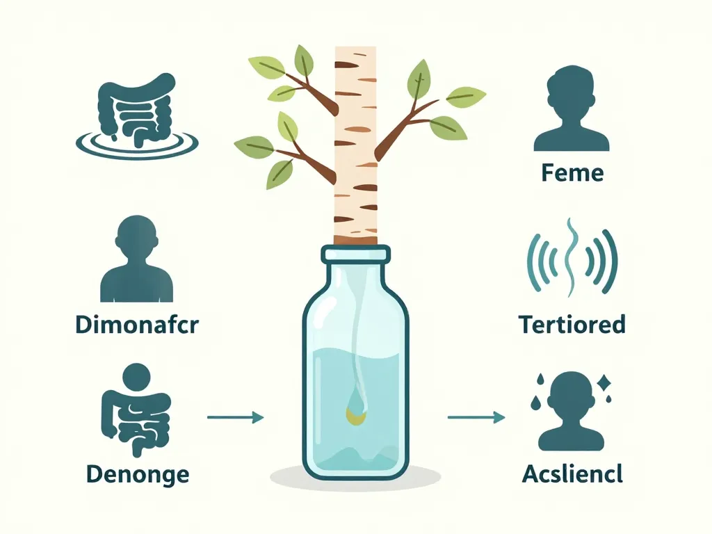 Effet secondaire seve de bouleau risques digestifs allergies fatigue