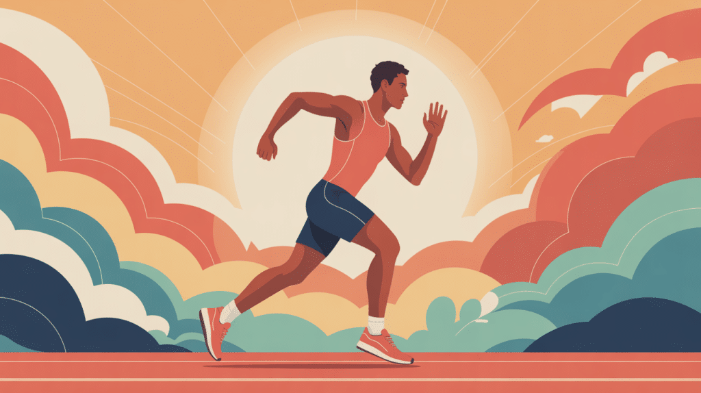 faire du sport a jeun illustration athlète matin