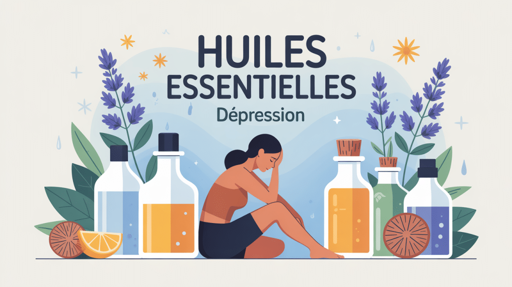 huile essentielle depression illustration bien-être émotionnel