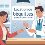 illustration louer béquille pharmacie sans ordonnance