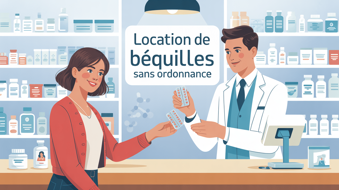 illustration louer béquille pharmacie sans ordonnance