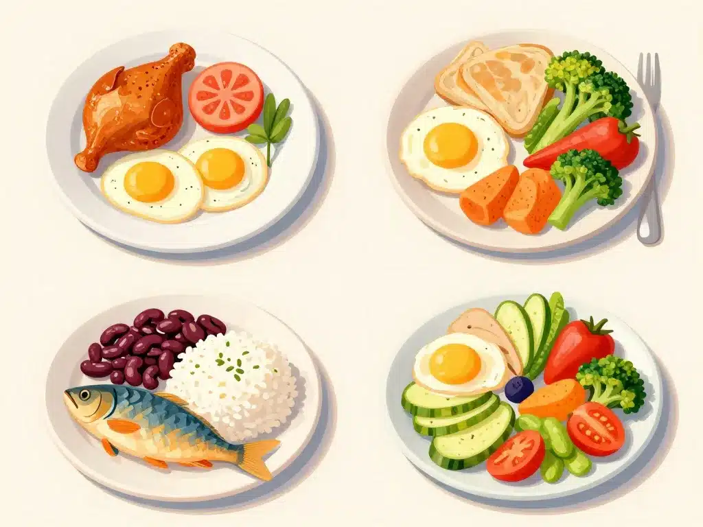 menu seche femme exemple repas journée