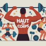illustration colorée muscle haut du corps séance