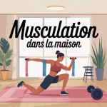 musculation dans la maison, personne s'entraîne dans salon moderne