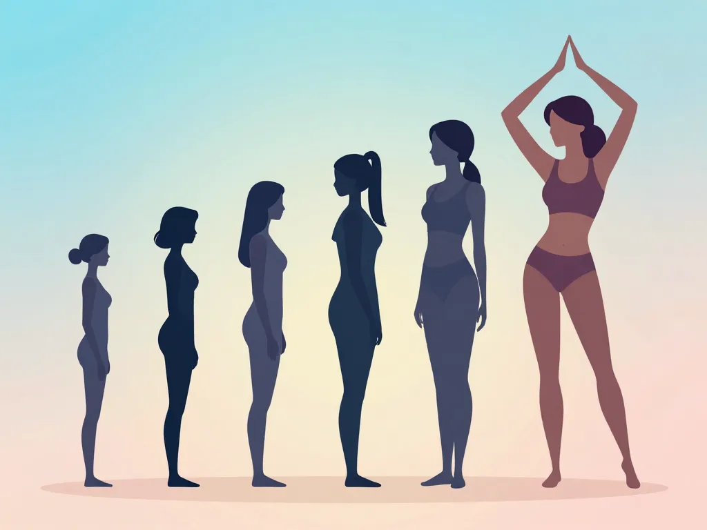silhouette évolution musculation femme mince