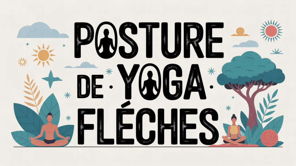 posture de yoga mots fleches grille illustration zen