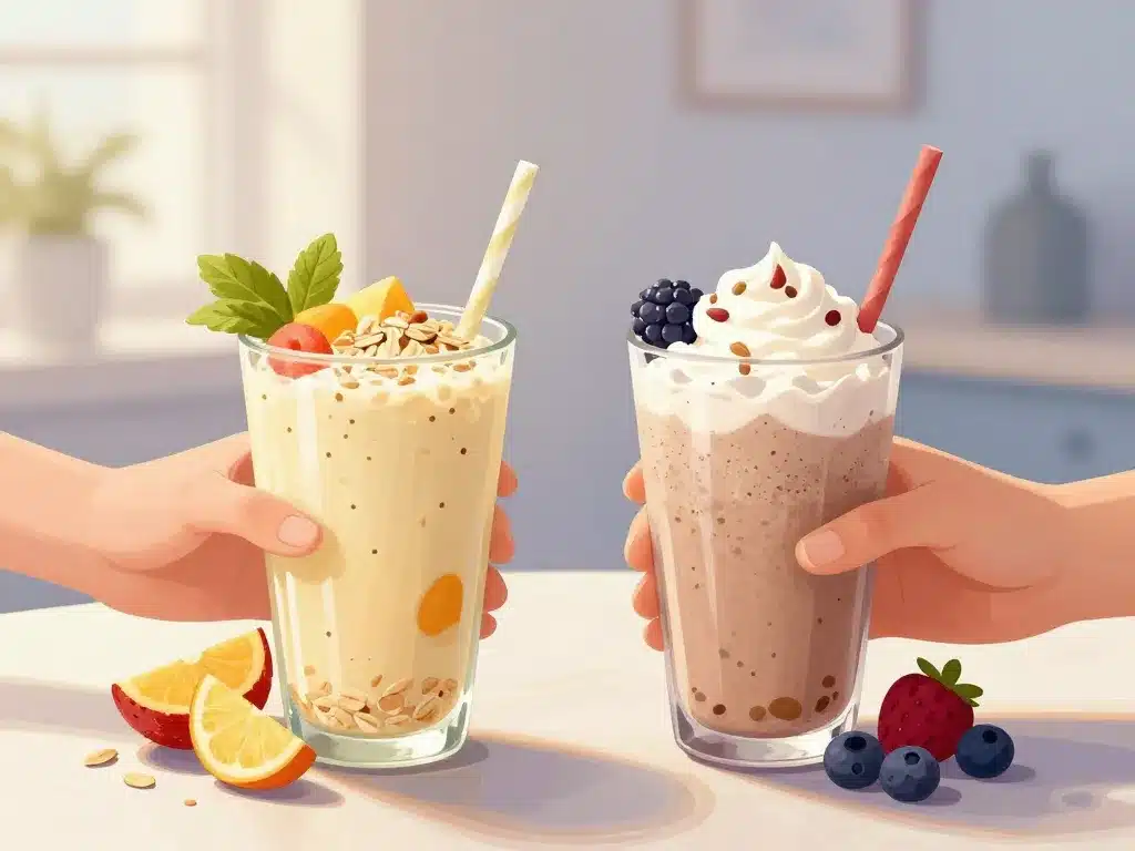 illustration smoothies sportif pré et post entraînement