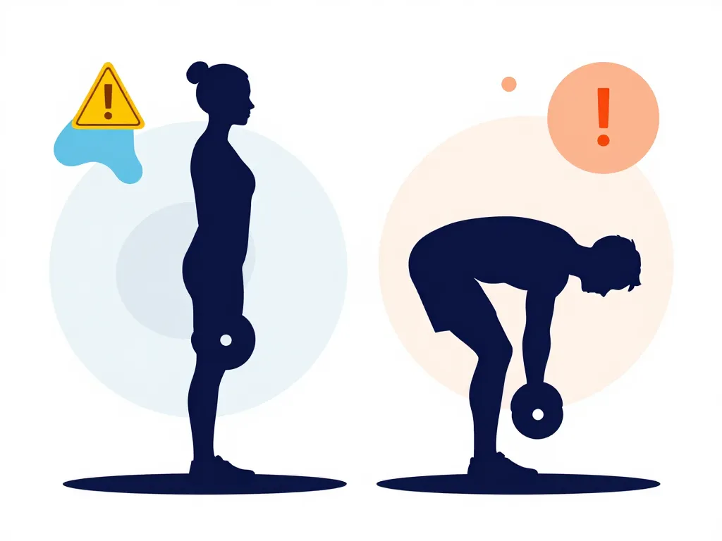 illustration erreurs courantes souleve de terre jambes tendues avec halteres