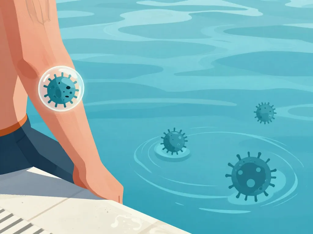 tatouage piscine risque chloré et microbe