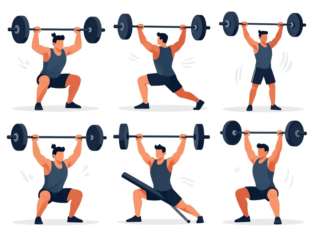 illustration tempo musculation squat développé couché tractions