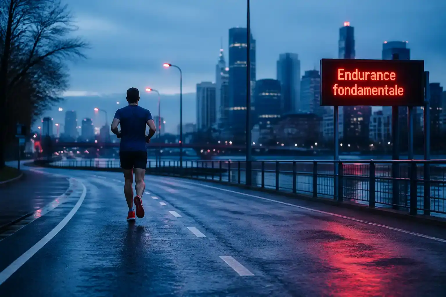 endurance fondamentale coureur urbain à l’aube