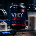 1 scoop de whey en gramme sur balance