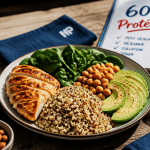comment manger 60 g de proteine par jour assiette équilibrée