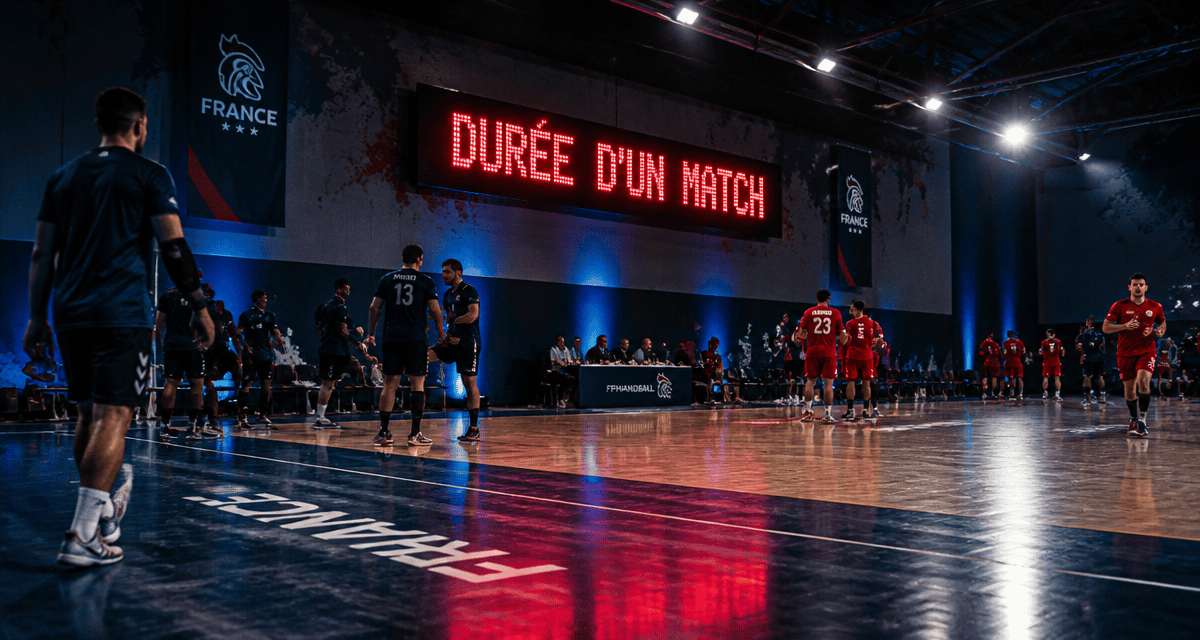 duree match handball chrono joueurs