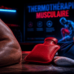 Froid ou chaud sur contracture, bouillotte et glace sur table