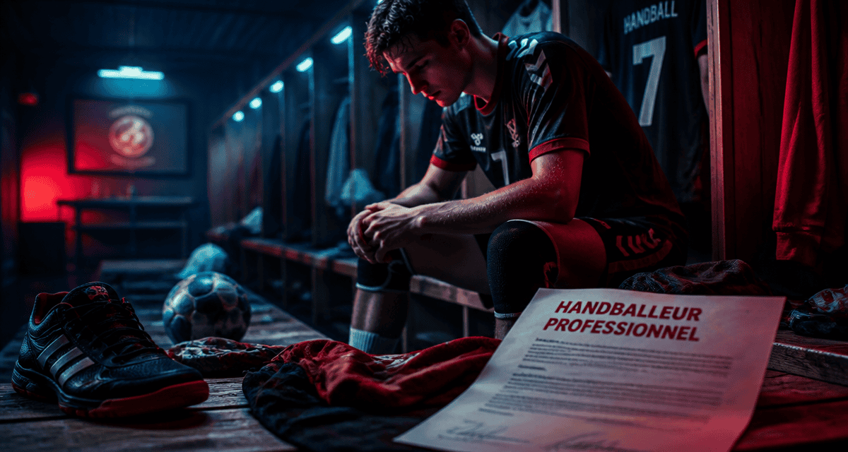handballeur pro contrat vestiaire