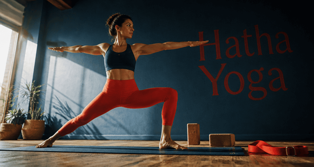 hatha yoga c est quoi femme posture guerrier II