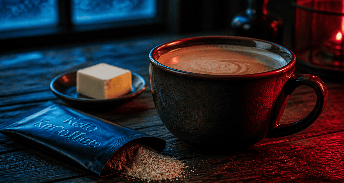 keto coffee crémeux avec sachet et beurre