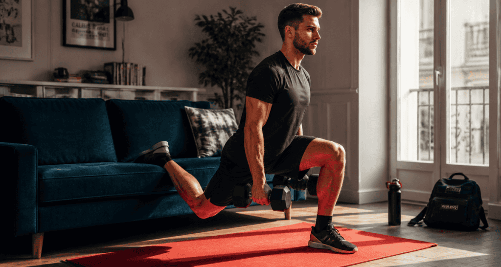 musculation jambes maison homme squat bulgare