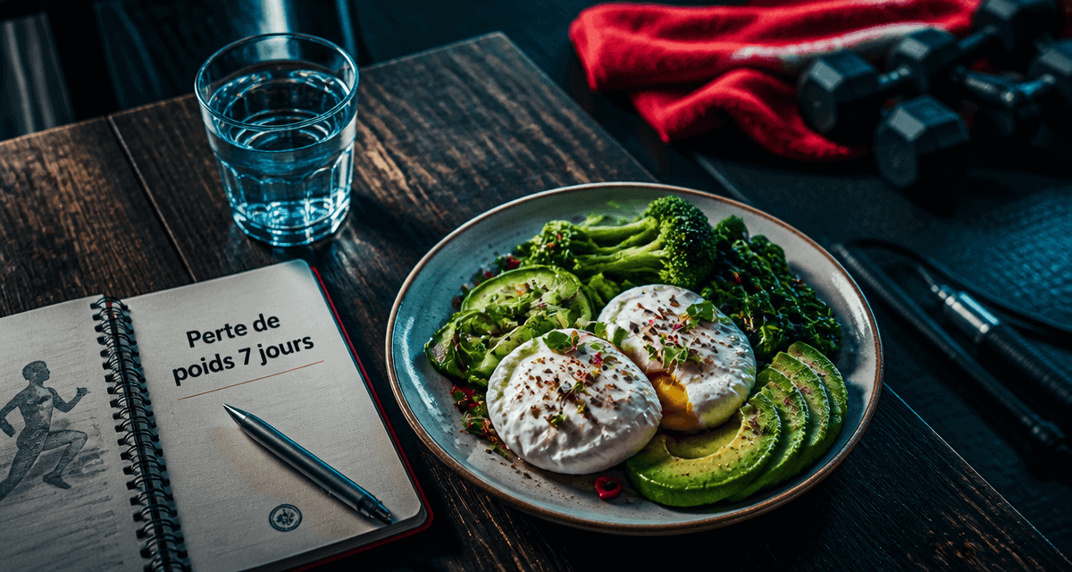 perdre poids 1 semaine assiette légumes carnet sport