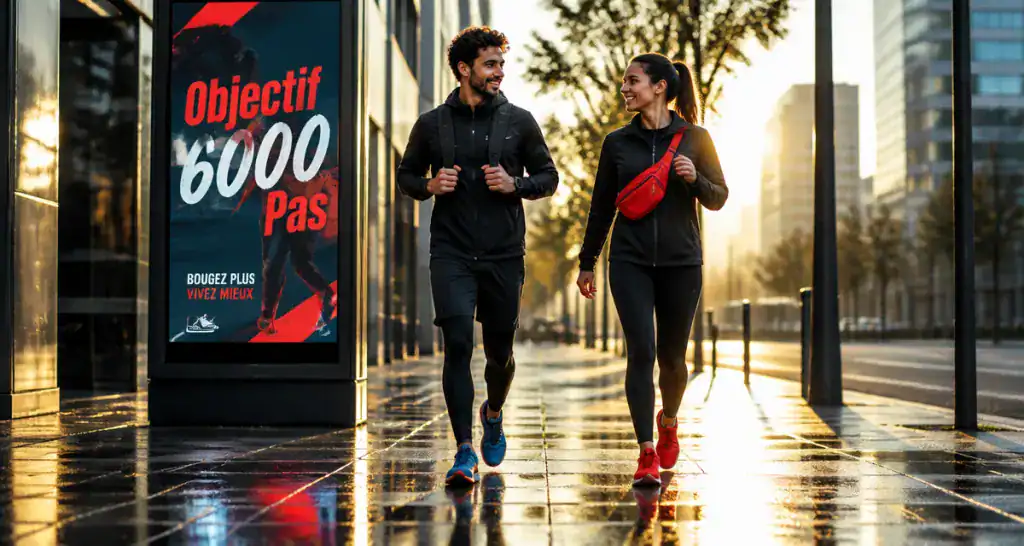 6000 pas par jour marche sportive en ville