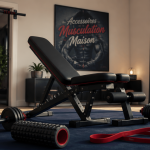 accessoires muscu maison dans un salon moderne