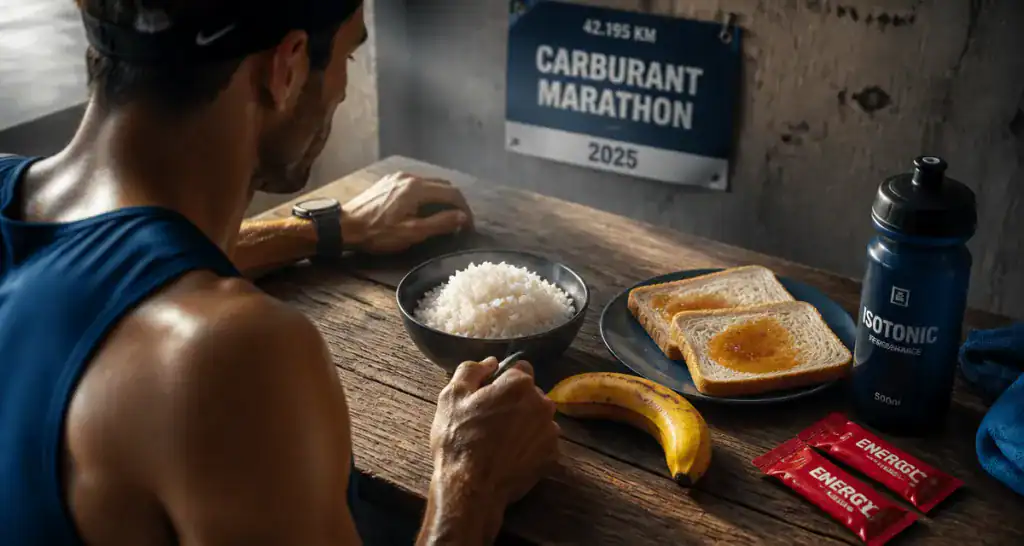 alimentation pour un marathon petit-déjeuner coureur