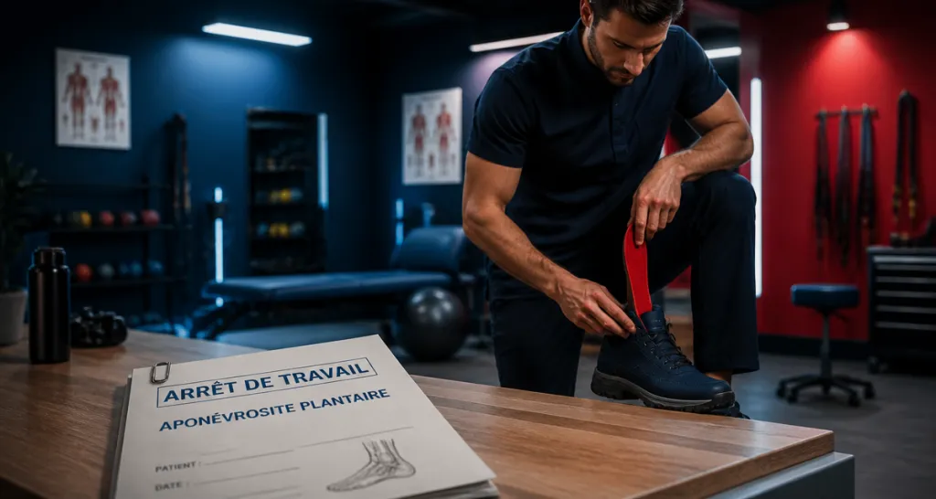 Aponévrosite plantaire durée arrêt de travail semelle orthopédique
