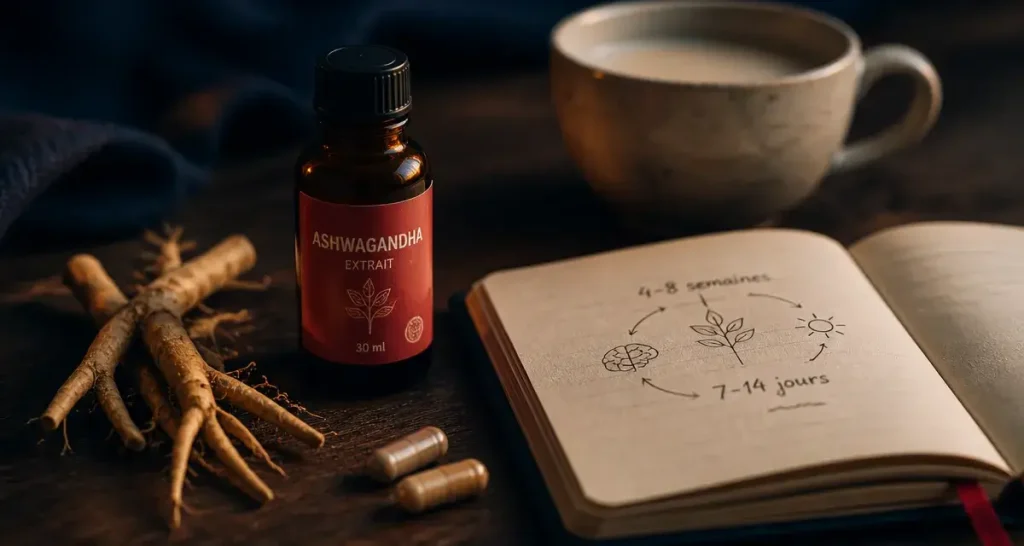 Ashwagandha : effet au bout de combien de temps, 7–14 jours à 4–8 semaines