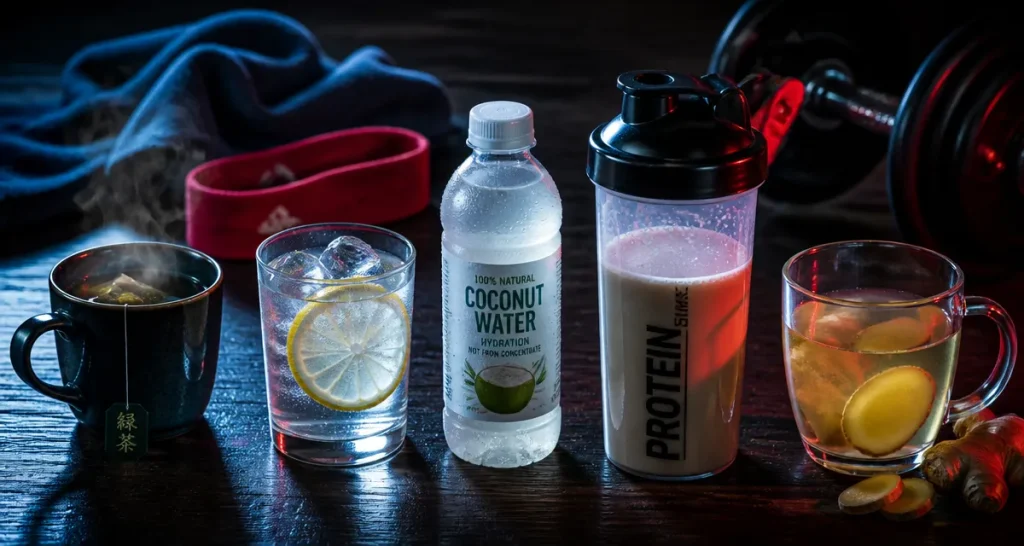 boisson pour perdre du poids verres alignés