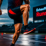 comment s'échauffer avant de courir, coureur en échauffement sur piste