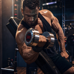 Exercice bicep avec haltere : curl incliné aux haltères en salle