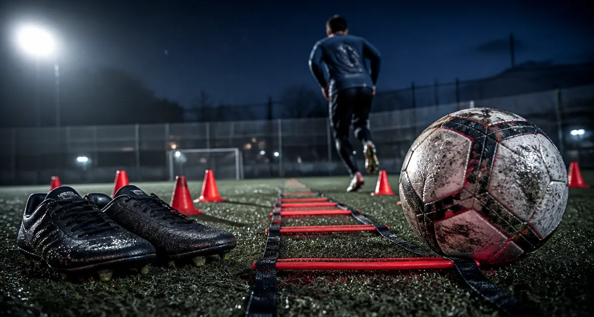 Football préparation physique : sprint sur échelle de rythme au sol