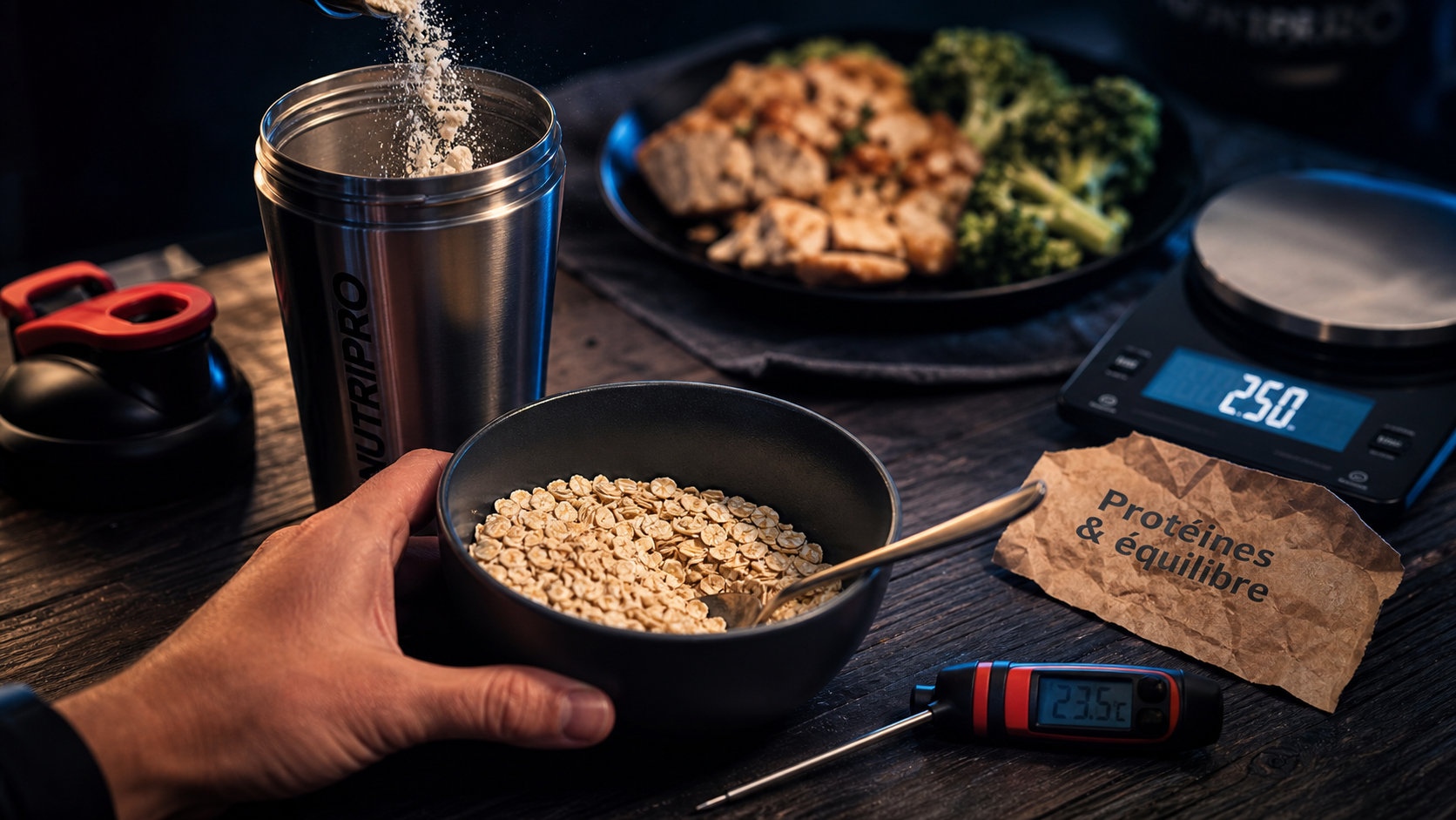 Les proteines font elles grossir ? Shaker whey et balance, protéines & équilibre