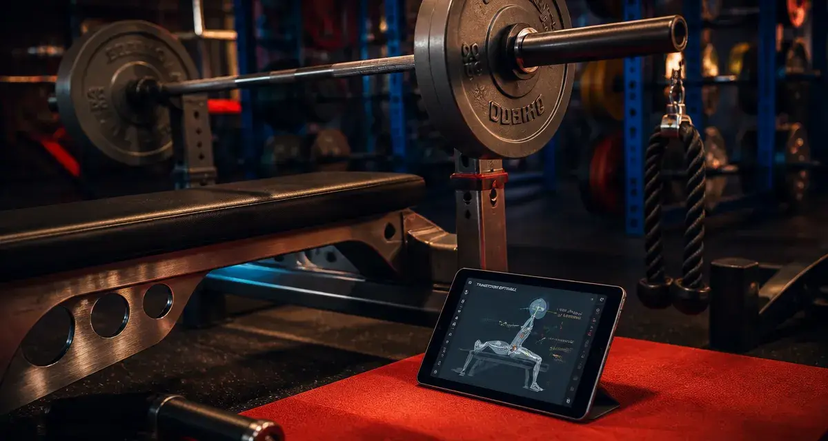 Planète Muscle : hypertrophie durable en salle de sport, banc de développé couché