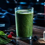 smoothie proteine pour maigrir sur table avec ingredients