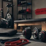 materiel sport maison pour home gym compact dans un petit salon
