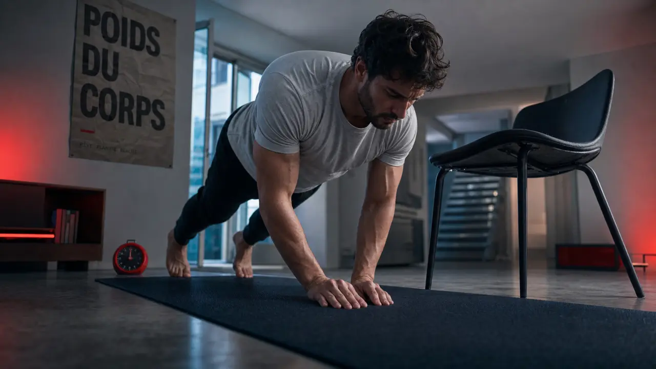 Musculation poids du corps programme : 3 niveaux, 4 séances, pompes gainées