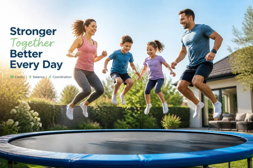 Trampoline fitness familial : sauts progressifs, cardio doux et séances adaptées à chaque âge